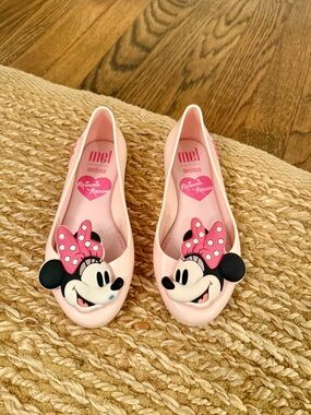 Melissa Pink Minnie Mouse Jelly Flats Kids Size 13